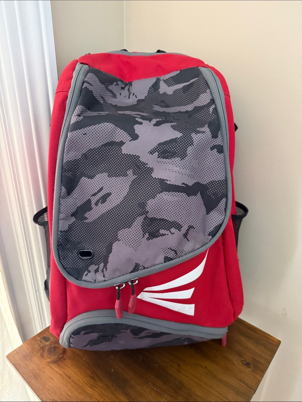 Easton Red and Gray Camo Baseball Bag
